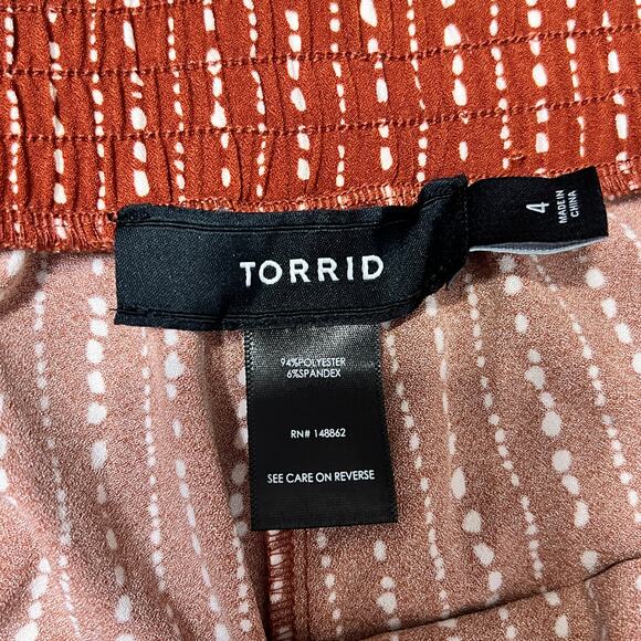 Torrid Pull On Taper Stretch Crepe Pants Burnt Orange Size 4X - Picture 4 of 11